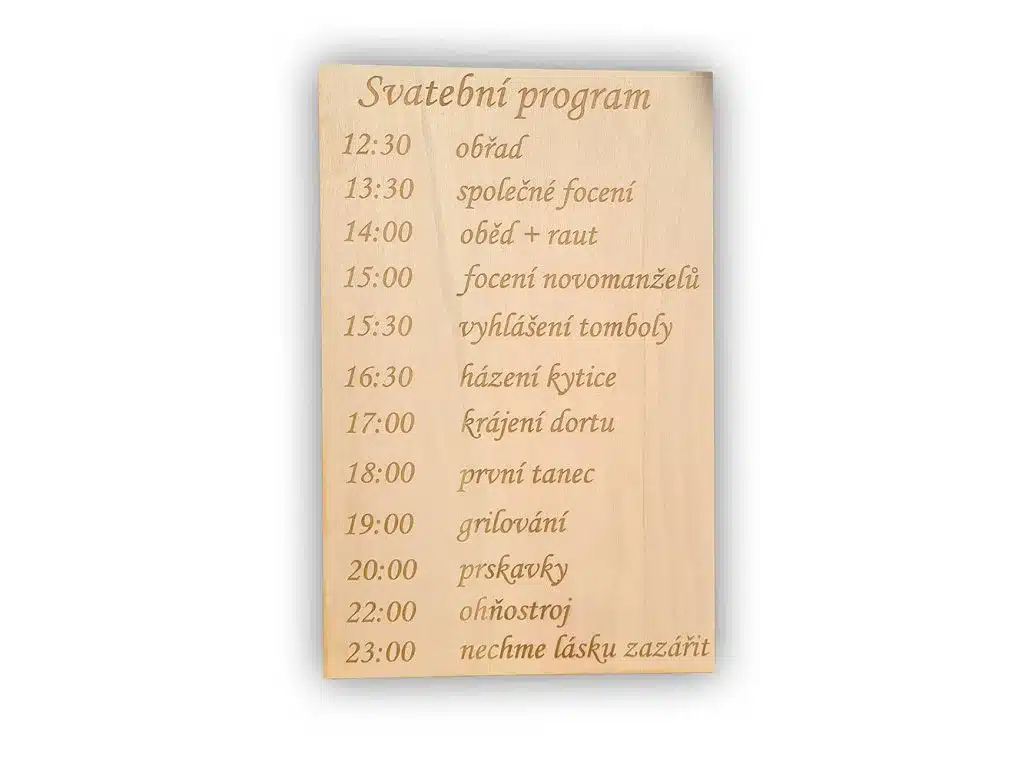 Svatební program