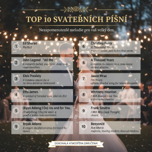 top 10 svatebních písní pro první tanec